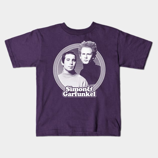 Simon & Garfunkel /// Retro Fan Art Design Kids T-Shirt by DankFutura